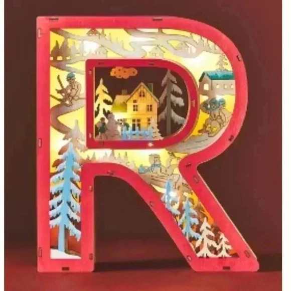 Wonderland Scene Monogram R Anthropologie - Picture 4 of 4